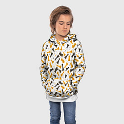 Толстовка-худи детская Шахматные фигуры - Chess, цвет: 3D-белый — фото 2
