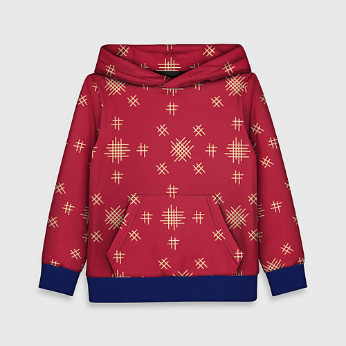 Детская толстовка Красный стиль / 3D-Синий – фото 1