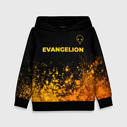 Детская толстовка Evangelion - gold gradient: символ сверху