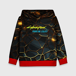 Детская толстовка Cyberpunk 2077 phantom liberty gold abstract