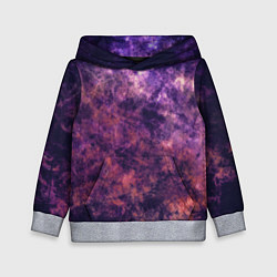 Толстовка-худи детская Текстура - Purple galaxy, цвет: 3D-меланж