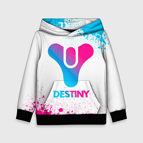 Детская толстовка Destiny neon gradient style / 3D-Черный – фото 1