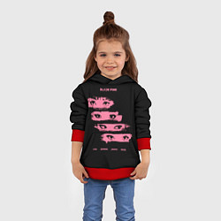 Толстовка-худи детская Blackpink Eyes, цвет: 3D-красный — фото 2