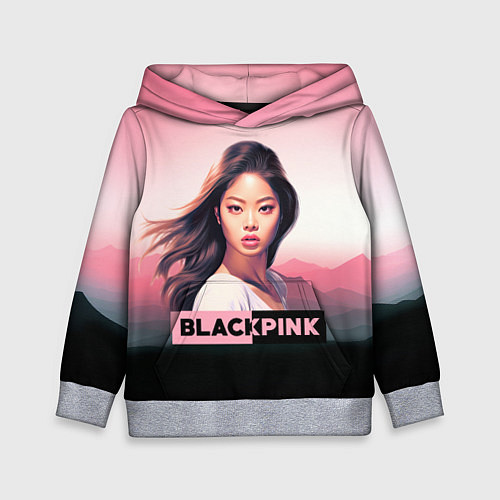 Детская толстовка Солистка Blackpink / 3D-Меланж – фото 1