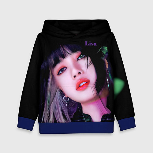 Детская толстовка Blackpink Lisa brunette / 3D-Синий – фото 1