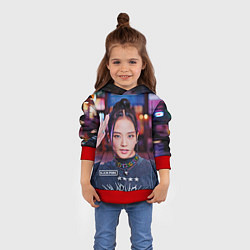 Толстовка-худи детская Jisoo blackpink, цвет: 3D-красный — фото 2