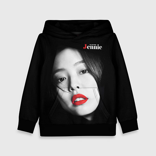 Детская толстовка Blackpink Jennie Red lips / 3D-Черный – фото 1