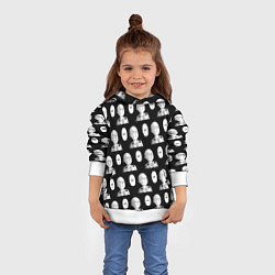 Толстовка-худи детская Saitama - ok pattern, цвет: 3D-белый — фото 2