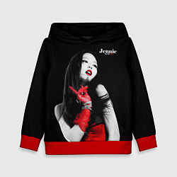 Толстовка-худи детская Blackpink Jennie Red dress, цвет: 3D-красный