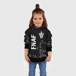 Толстовка-худи детская FNAF glitch на темном фоне: надпись, символ, цвет: 3D-черный — фото 2