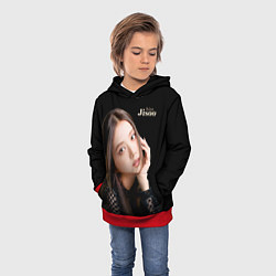 Толстовка-худи детская Blackpink Cute Jisoo Kim, цвет: 3D-красный — фото 2