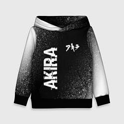 Толстовка-худи детская Akira glitch на темном фоне: надпись, символ, цвет: 3D-черный