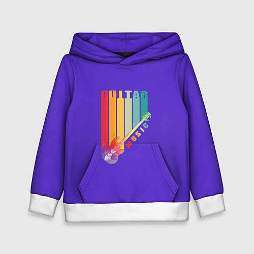 Детская толстовка Абстрактная электрогитара из полигонов / 3D-Белый – фото 1