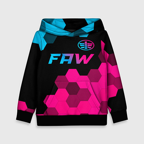 Детская толстовка FAW - neon gradient: символ сверху / 3D-Черный – фото 1