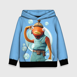 Толстовка-худи детская Карасьь из Фортнайт, цвет: 3D-черный