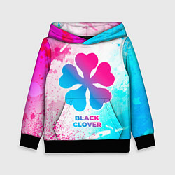 Толстовка-худи детская Black Clover neon gradient style, цвет: 3D-черный