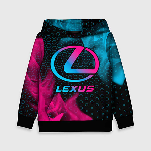 Детская толстовка Lexus - neon gradient / 3D-Черный – фото 1