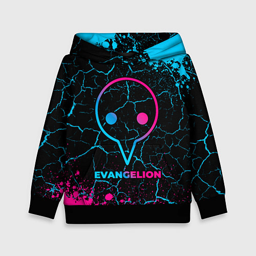 Детская толстовка Evangelion - neon gradient / 3D-Черный – фото 1