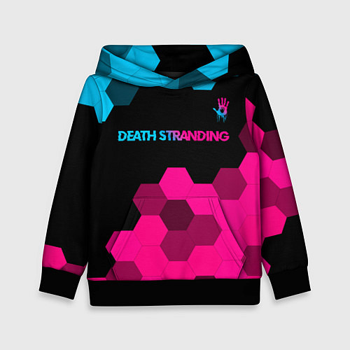 Детская толстовка Death Stranding - neon gradient: символ сверху / 3D-Черный – фото 1