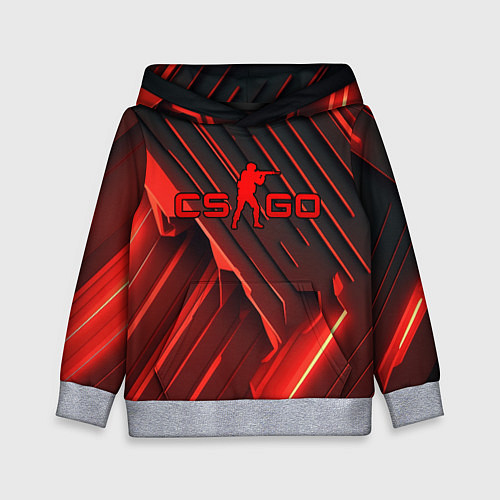 Детская толстовка CS GO red neon / 3D-Меланж – фото 1