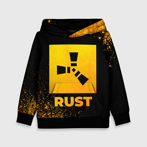 Детская толстовка Rust - gold gradient / 3D-Черный – фото 1