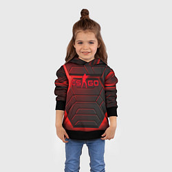 Толстовка-худи детская Red neon CS GO, цвет: 3D-черный — фото 2