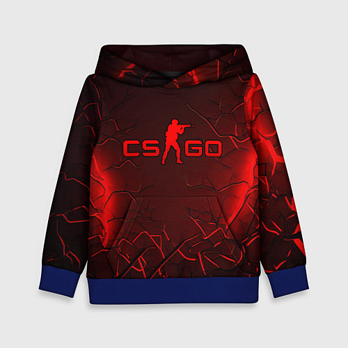 Детская толстовка CSGO logo dark red / 3D-Синий – фото 1