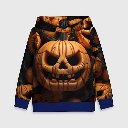 Детская толстовка Pumpkin Halloween / 3D-Синий – фото 1