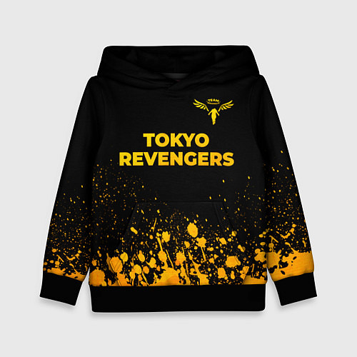 Детская толстовка Tokyo Revengers - gold gradient: символ сверху / 3D-Черный – фото 1