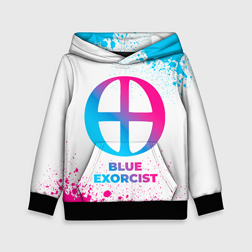 Детская толстовка Blue Exorcist neon gradient style / 3D-Черный – фото 1