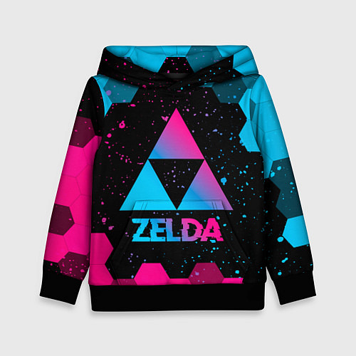 Детская толстовка Zelda - neon gradient / 3D-Черный – фото 1