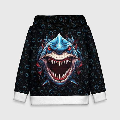 Детская толстовка Evil shark / 3D-Белый – фото 1