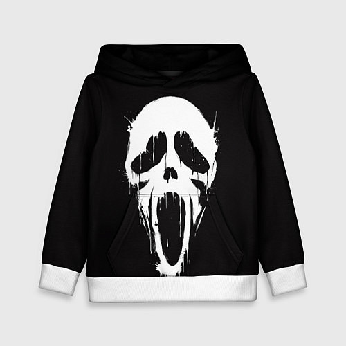 Детская толстовка Лицо призрака / 3D-Белый – фото 1