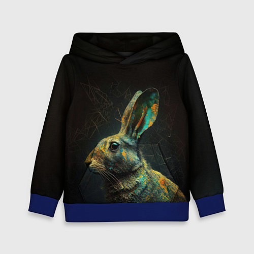 Детская толстовка Магический кролик / 3D-Синий – фото 1