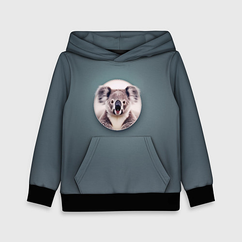 Детская толстовка Забавная коала / 3D-Черный – фото 1