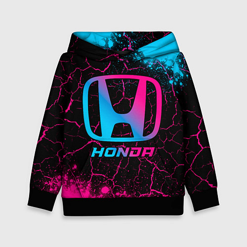 Детская толстовка Honda - neon gradient / 3D-Черный – фото 1
