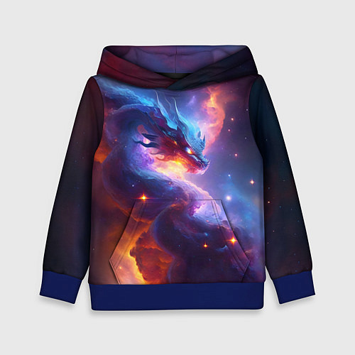Детская толстовка Туманность дракона / 3D-Синий – фото 1