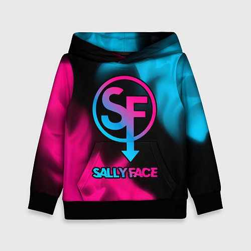 Детская толстовка Sally Face - neon gradient / 3D-Черный – фото 1