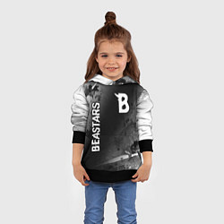 Толстовка-худи детская Beastars glitch на темном фоне: надпись, символ, цвет: 3D-черный — фото 2