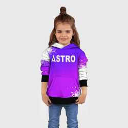 Толстовка-худи детская Astro neon background, цвет: 3D-черный — фото 2
