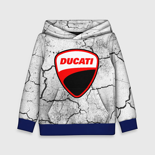 Детская толстовка Ducati - потресканная земля / 3D-Синий – фото 1