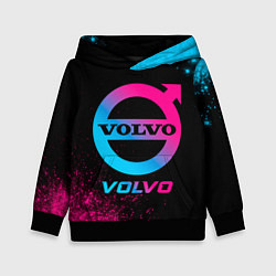 Толстовка-худи детская Volvo - neon gradient, цвет: 3D-черный