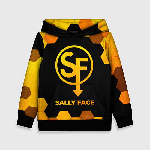 Детская толстовка Sally Face - gold gradient / 3D-Черный – фото 1