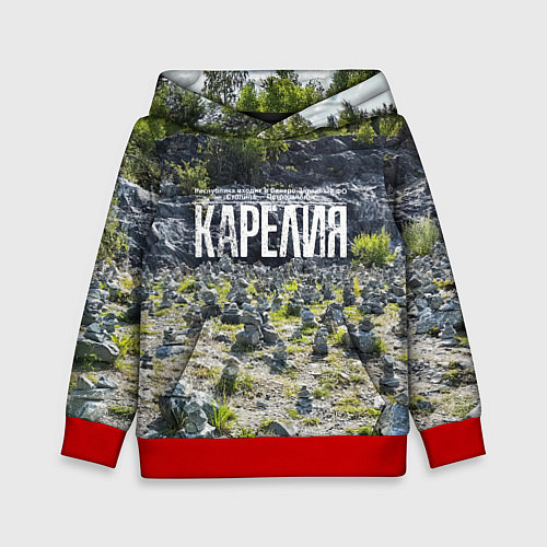 Детская толстовка Карелия / 3D-Красный – фото 1
