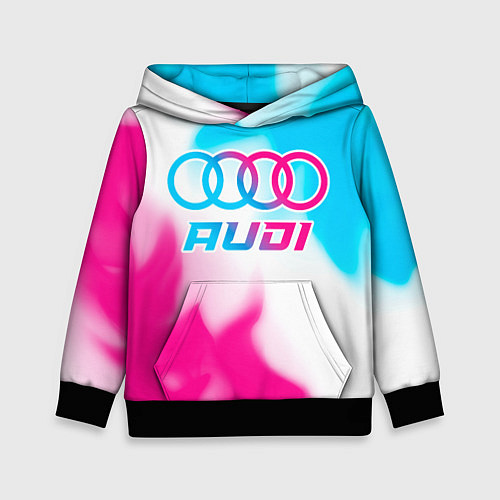 Детская толстовка Audi neon gradient style / 3D-Черный – фото 1