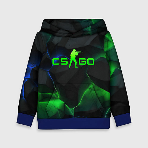 Детская толстовка CS GO dark green / 3D-Синий – фото 1