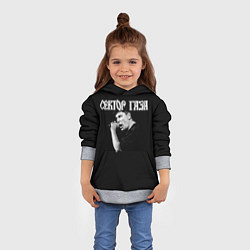 Толстовка-худи детская Сектор Газа и Анархия хой, цвет: 3D-меланж — фото 2