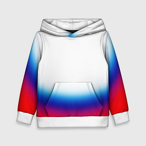 Детская толстовка Флаг России градиент / 3D-Белый – фото 1