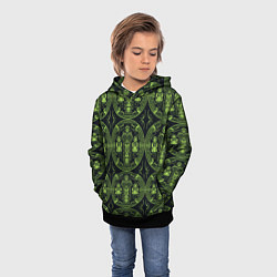 Толстовка-худи детская Орнамент маори, цвет: 3D-черный — фото 2
