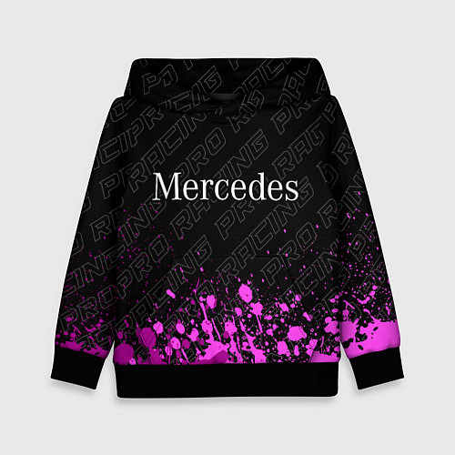 Детская толстовка Mercedes pro racing: символ сверху / 3D-Черный – фото 1